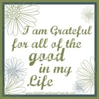 I am grateful for all the good in my life.
