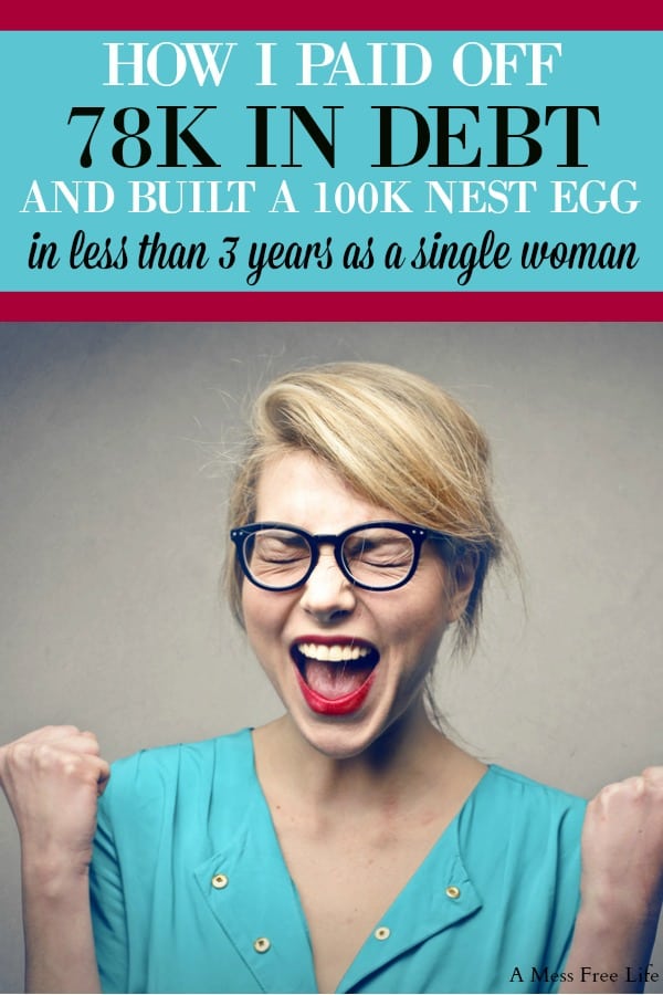 I paid off over 78K in debt in just under three years and I did it as a single woman with one income. If you're struggling with debt and are looking for a success story, my inspirational post is full of tips for saving money, living frugally, and ideas on how to live your life moving forward. You can pay off debt! #paidoffdebt #savingmoney #frugalliving #getoutofdebt
