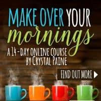 If you've ever felt like your mornings needed an overhaul then you'll want to check out the Make Over Your Mornings Course offered by Money Saving Mom!