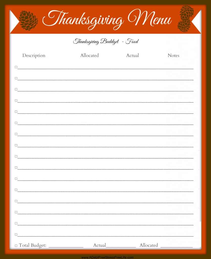 Free Thanksgiving Printables