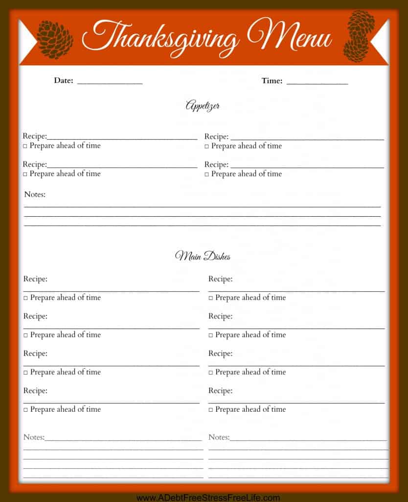 Free Thanksgiving Printables