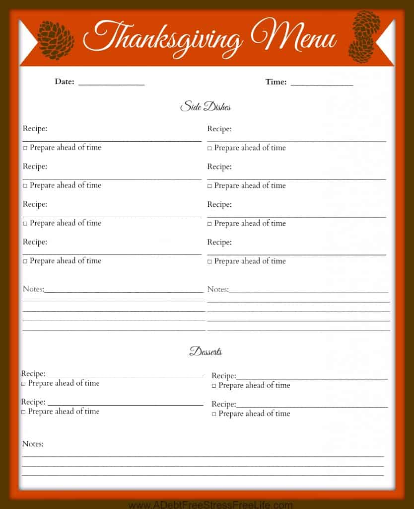 Free Thanksgiving Printables