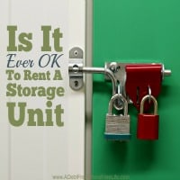 When is it ok to rent a storage unit? Learn the step by step process to come to the right answer.