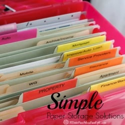 These simple paper storage solutions will have you winning over your filing system. Everything organized!