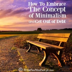 How can the minimalism lifestyle help you get out of debt? The plan is simple and the tips straightforward.
