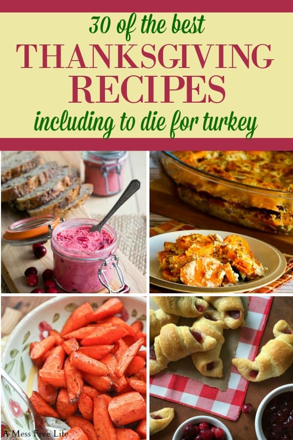 This collection of Thanksgiving Recipes are some of the most mouthwatering options out there. Starting with an easy turkey recipe that is beyond amazing, followed by 29 additional side dishes, appetizers and desserts to round out your holiday menu. There's even some easy make ahead and healthy options too. But why would you bother on the most glorious holiday feast of them all! #Thanksgiving #thanksgivingrecipes #thanksgivingmenu