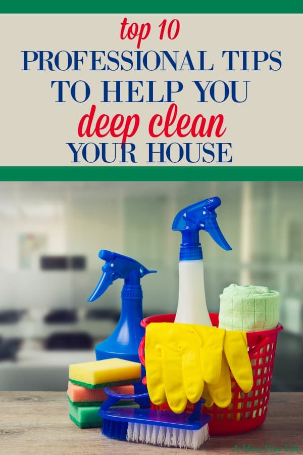 Ready to get your spring cleaning on? These 10 spring cleaning tips will jump start your deep cleaning and have you decluttering and tidying every inch of your home so it sparkles and shines! The spring cleaning list that gives you the best professional list of items to get your home ready for the warm weather. #springcleaning #deepcleaning #deepcleaningyourhouse #deepcleaningchecklist