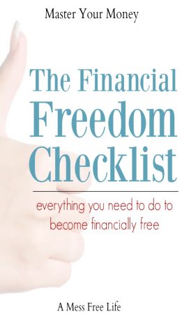 My Financial Freedom Checklist - A Mess Free Life