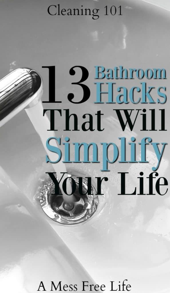 Looking to simplify your cleaning? These 13 incredible bathroom cleaning hacks will save you time and your sanity! | Clean Home | Tidy | Tips | Schedule 