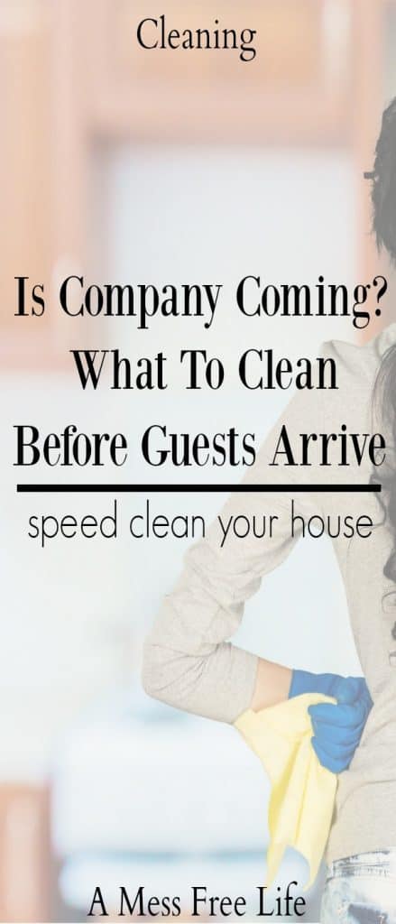 We've got the cleaning tips and schedule to follow when you know company is coming and have to clean and organize up fast! Get it done with our speed cleaning and decluttering routine. | Hacks | Motivation | Deep | 