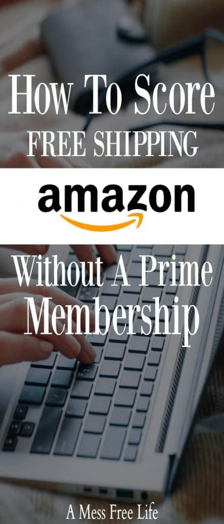 If you love Amazon, love free shipping but don't want all the added benefits that comes with a Prime Membership, we've got five ways you can score free shipping without paying for a membership. #moneysaving #onlineshopping #PrimeMembership #budget #Christmas #holidayshopping 