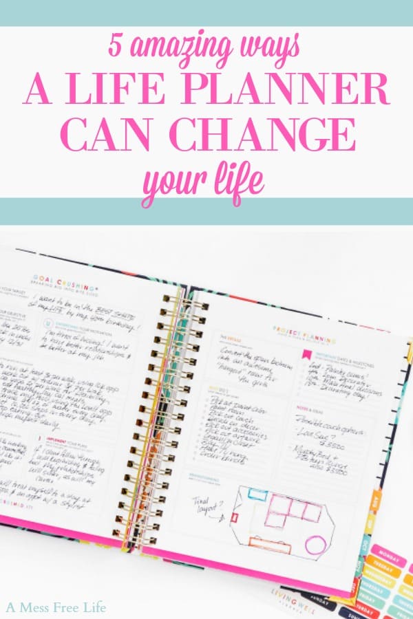 Have you wondered if a life planner could really help you get and stay organized? Which should you choose - Erin Condren or The Living Well Planner? Organize your cleaning schedule, budget worksheets, goal settings, meal planning and special projects all in one place, work on time management too! I love this planner. It helps me keep track of all my ideas. #lifeplanner #livingwellplanner #erincondren #planner #organized