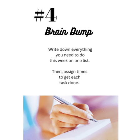 Brain dump the to do list. 